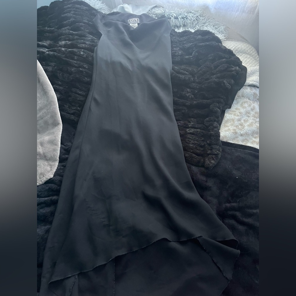 Plain black mis dress